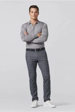 MEYER Exclusive Pantalone Modern Fit Blu Fantasia Principe Di Galles Meyer -Meyer Shop 0 e099b56e 1200