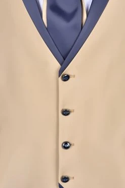 Baggi Men Smoking Beige Baggi Slim Fit Con Gilet E Plastron -Meyer Shop 0 e3455a10 1700