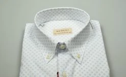 Regent By Pancaldi Camicia Pancaldi Collo Button Down Cotone Stampato Stretch