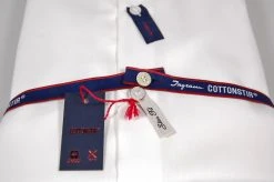 Camicia Ingram Cottonstir Bianca Slim Fit Cotone Lavorato Picchè -Meyer Shop 0 ec69cc25 1600