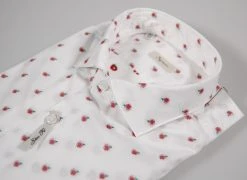 Camicia Ingram Slim Fit Bianca Con Mela Ricamata -Meyer Shop 0 edb612df 1600