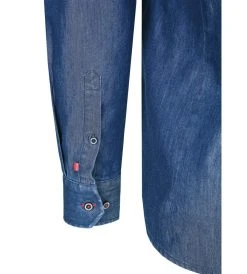 PURE SHIRT Camicia In Jeans Slim Fit Pure Collo Alla Francese -Meyer Shop 0 ee767504 1000