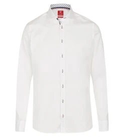 PURE SHIRT Camicia Bianca Pure Slim Fit In Cotone Interno Collo E Polso In Contrasto -Meyer Shop 0 f03c34c4 1000