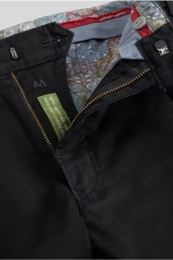 Pantalone Nero Meyer In Cotone Stretch Regular Fit