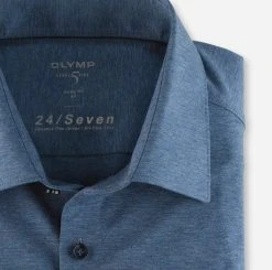 Camicia Olymp Level Five In Jersey Azzurra Slim Fit -Meyer Shop 0 f196df6d 706