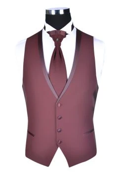 Baggi Men Abito Alla Coreana Da Sposo Rosa Borgogna Baggi Cerimonia