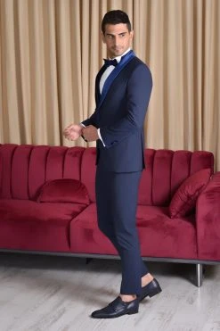 Baggi Men Smoking Blu Baggi Slim Fit Con Petto A Scialle In Velluto -Meyer Shop 0 f35f4cac 1200