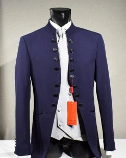 Musani Uomo Abito Musani Bluette Modello Coreana Slim Fit