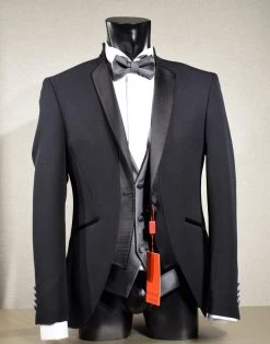 Musani Uomo Smoking Moderno Slim Fit Nero Musani Cerimonia -Meyer Shop 0 f4b5218d 1200