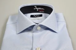 Camicia Ingram Slim Fit Celeste Operato Cotone Doppio Ritorto No Stiro -Meyer Shop 0 f5215209 1600