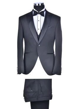 Baggi Men Smoking Nero Baggi Completo Di Panciotto E Papillon -Meyer Shop 0 f832fb03 1700