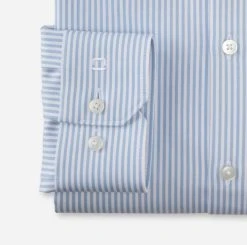 OLYMP N. 6 Camicia A Righe Celeste Olymp In Jersey Super Slim Fit -Meyer Shop 0 f98a74f8 706