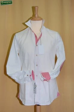 Camicia Bianca Slim Fit Con Toppe Ingram -Meyer Shop 0 faa1b72d 1700