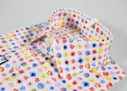 Camicia Ingram Slim Fit Fantasia Florale Multicolor Cotone Stretch