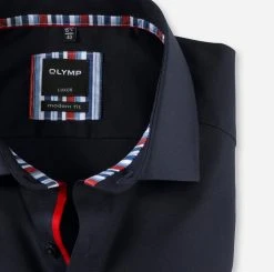OLYMP Luxor Camicia Olymp Blu Modern Fit Con Taschino -Meyer Shop 0 fc40eaad 706