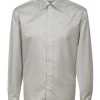 Camicia Ingram Grigio Perla Cotone No Stiro Collo Italiano Comfort Fit