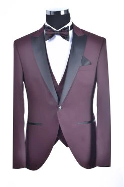 Baggi Men Smoking Bordeaux Baggi Completo Di Panciotto E Papillon -Meyer Shop 0 fe6958df 1700