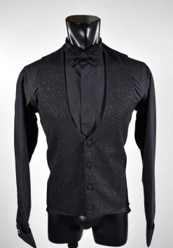 Musani Uomo Wedding 2.0 Smoking Nero Slim Fit Musani Con Petto A Lancia Brillantinato -Meyer Shop 0 fe857d53 1200