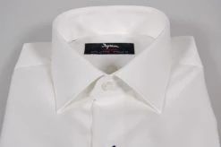 Camicia Ingram Cottonstir Bianca Slim Fit Cotone Lavorato Picchè -Meyer Shop 0 fe9bbd51 1600