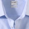 Camicia A Righe Celeste Olymp Luxor Comfort Fit Cotone Stiro Facile