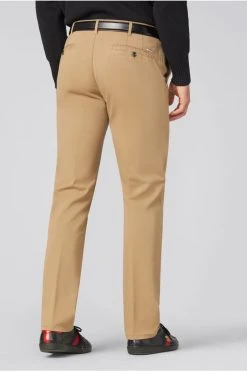 Pantalone Cammello Meyer In Cotone Stretch Regular Fit