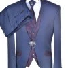 Baggi Men Abito Da Sposo Con Gilet E Cravatta Baggi Slim Fit