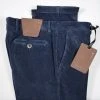 B SETTECENTO Made In Italy Pantalone In Velluto Stampato Slim Fit Bsettecento