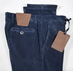 B SETTECENTO Made In Italy Pantalone In Velluto Stampato Slim Fit Bsettecento