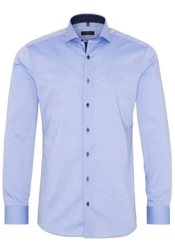 Camicia Slim Fit Eterna Puro Cotone No Stiro Con Interni In Contrasto -Meyer Shop 1008 0df9411a 1200