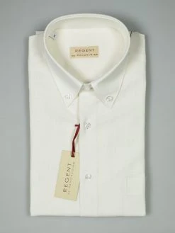 Regent By Pancaldi Camicia Pancaldi Button Down Maniche Corte In Misto Lino E Cotone
