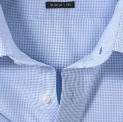 OLYMP Luxor Camicia Manica Corta Olymp A Quadretti In Cotone Facile Stiro Modern Fit