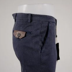 B SETTECENTO Made In Italy Pantalone Slim Fit Micro Fantasia B700 In Due Colori -Meyer Shop 718 28da5fa2 1204