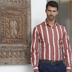 Camicia Ingram Slim Fit A Righe Larghe In Due Colori -Meyer Shop 718 54336656 599