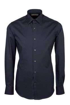 Camicia Ingram Slim Fit Cotone Popeline Elasticizzato Collo Italiano