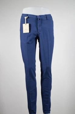 Pantalone Slim Fit In Cotone Operato Quota Otto In Quattro Colori -Meyer Shop 718 95868242 1200