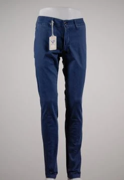 VIAPIANA Made In Italy Pantalone Slim Fit Cotone Stretch Viapiana Micro Fantasia -Meyer Shop 718 a8f7926a 1200