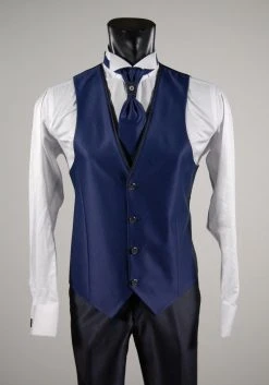 Abito Da Sposo Slim Fit Musani Cerimonia In Colore Blu E Nero -Meyer Shop 718 d4085100 1200