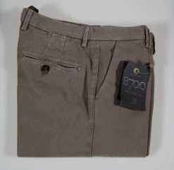 B SETTECENTO Made In Italy Pantalone B700 In Gabardina Stretch Slim Fit Quattro Colori