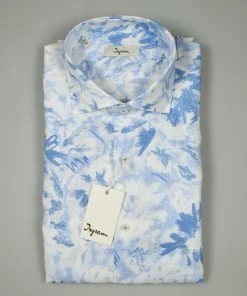 Camicia Ingram In Puro Lino Fantasia Stampata