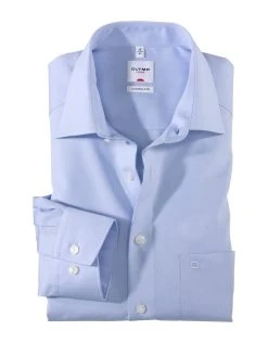 Camicia Olymp Luxor In Cotone Chambray No Stiro Comfort Fit -Meyer Shop 997 37643bd8 1700