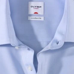 Camicia Olymp Luxor In Cotone Chambray No Stiro Comfort Fit