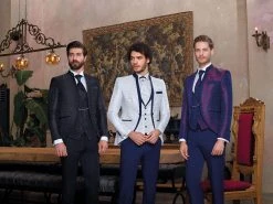 Baggi Men Abito Da Sposo Baggi Modello Coreano Damascato Slim Fit -Meyer Shop 998 0218392f 984