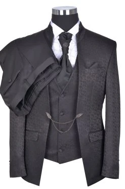 Baggi Men Abito Baggi Modello Alla Coreana Damascato Slim Fit -Meyer Shop 998 2333c47a 1700