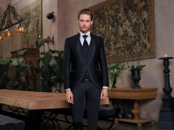 Baggi Men Abito Slim Fit Baggi Cerimonia Modello Alla Coreana