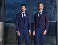 Baggi Men Abito Da Sposo Baggi Cerimonia Slim Fit Damascato -Meyer Shop 998 c17aa254 984