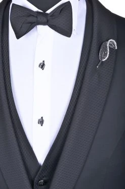 Baggi Men Abito Elegante Slim Fit Con Collo A Scialle Completo Di Gilet E Papillon -Meyer Shop 998 cb60d80e 1700