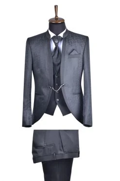 Baggi Men Abito Da Sposo Baggi Modello Alla Coreana Damascato Slim Fit -Meyer Shop 998 cdca9c4e 1700